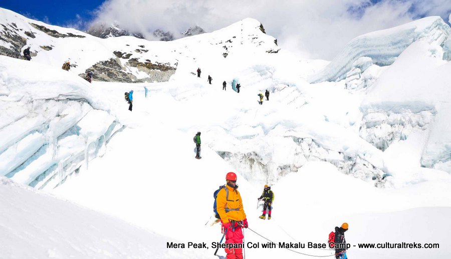 Mera Peak, Sherpani Col with Makalu Base Camp