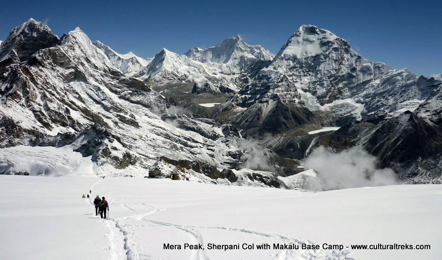 Mera Peak, Sherpani Col with Makalu Base Camp