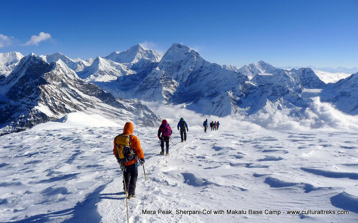 Mera Peak, Sherpani Col with Makalu Base Camp